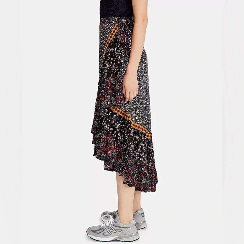 Free People Esmeralda Mixed Print Midi Wrap Skirt - Picture 4 of 8
